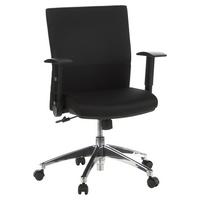 Drehstuhl Laguna Pro Schwarz - Schwarz, MODERN, Kunststoff/Textil (56/103/43cm) - MID.YOU