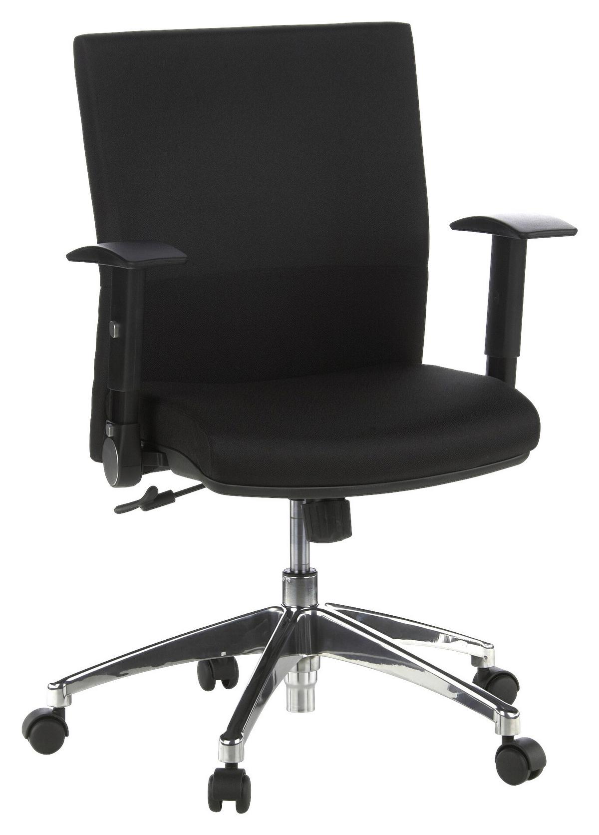 Drehstuhl Laguna Pro Schwarz - Schwarz, MODERN, Kunststoff/Textil (56/103/43cm) - MID.YOU