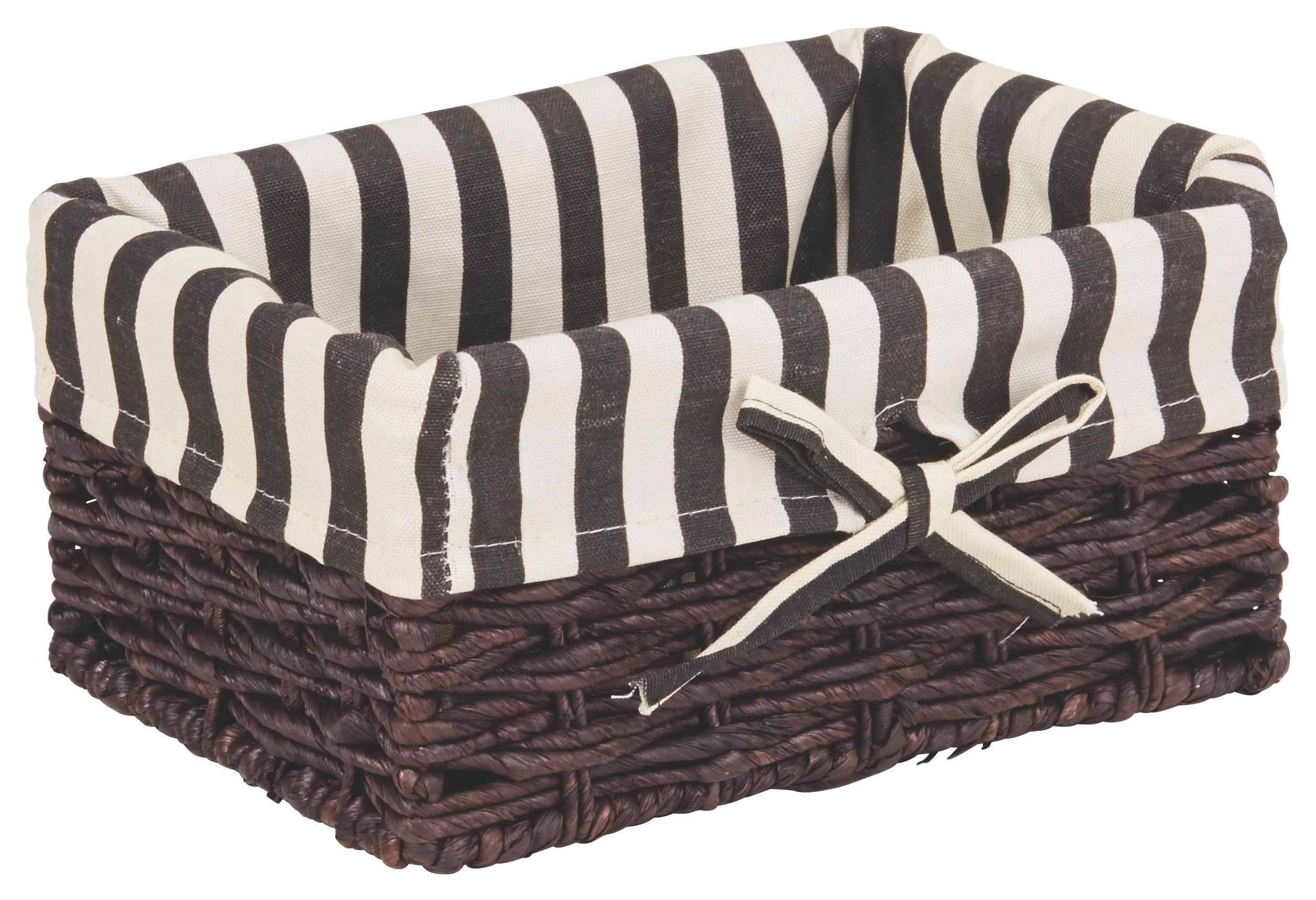 Kosár Fabio - Világosbarna/Szürke, konvencionális, Természetes anyagok/Fém (27/18/13cm)