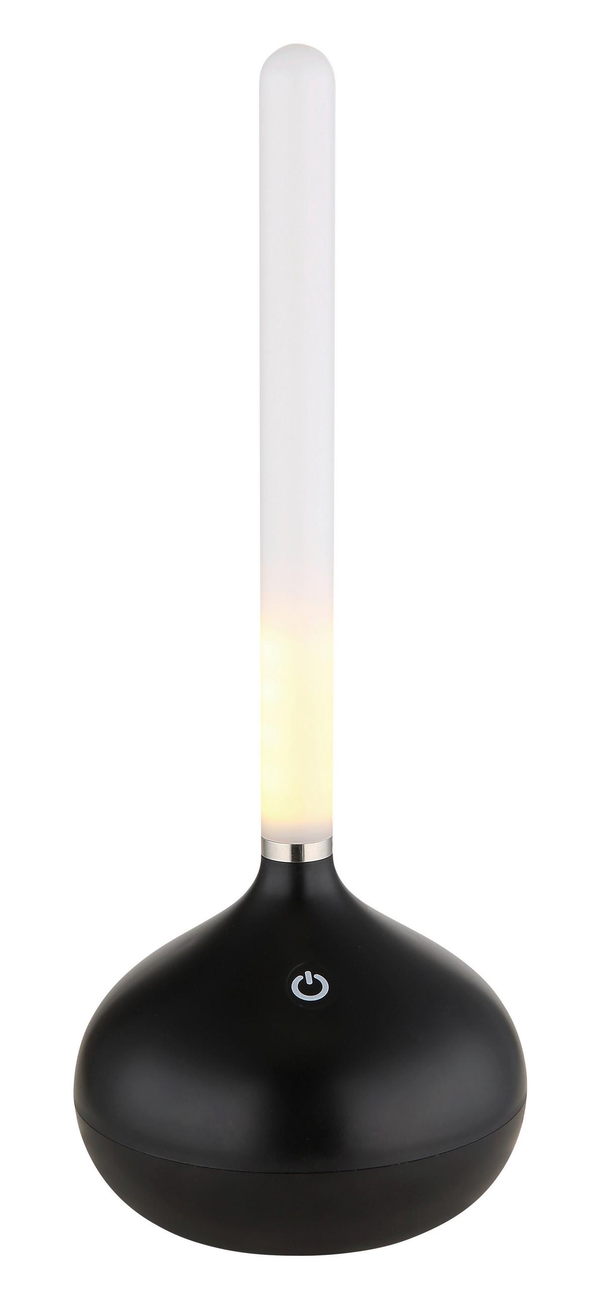 Akku-tischleuchte 28067s Turner - Schwarz/Weiß, Design, Kunststoff (9,6/24,3cm) - Globo