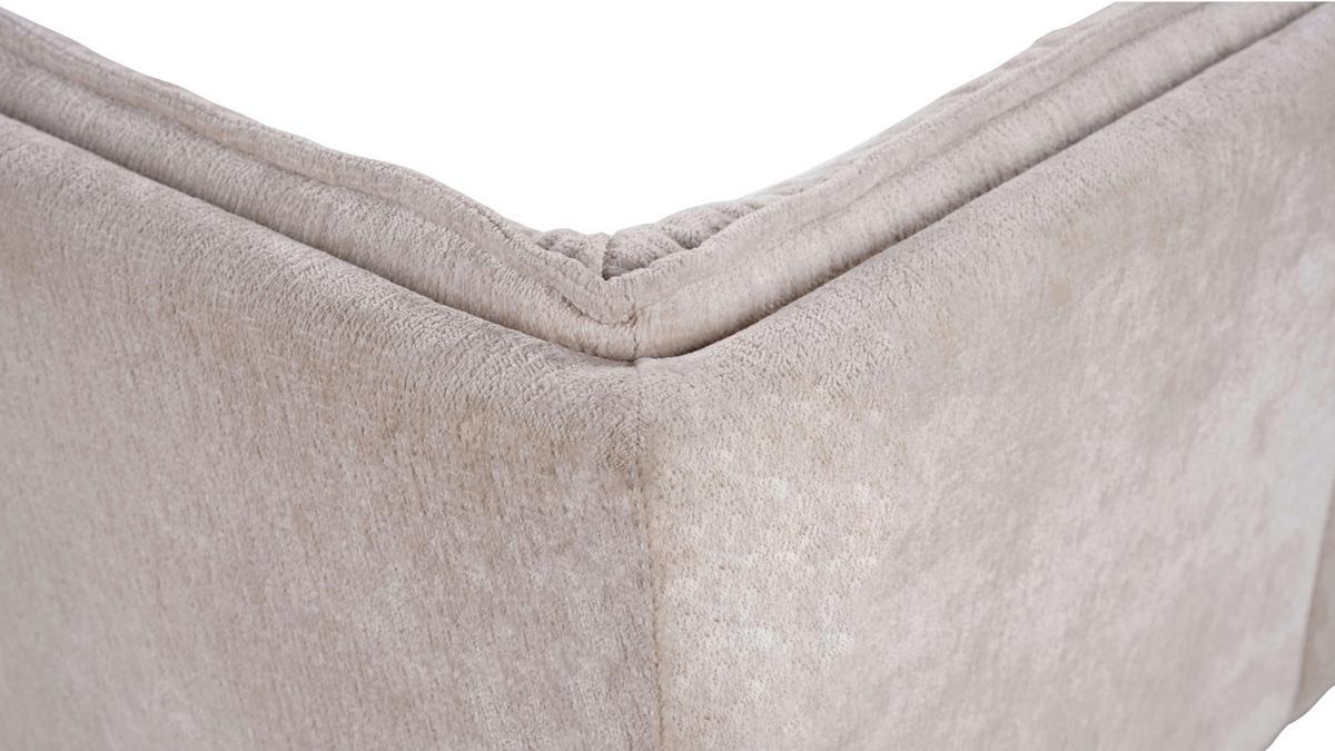 Eckbank YURi Beige, Schenkel: 176x214 cm - Beige/Schwarz, LIFESTYLE, Textil/Metall (176-214/68/88cm) - Livetastic