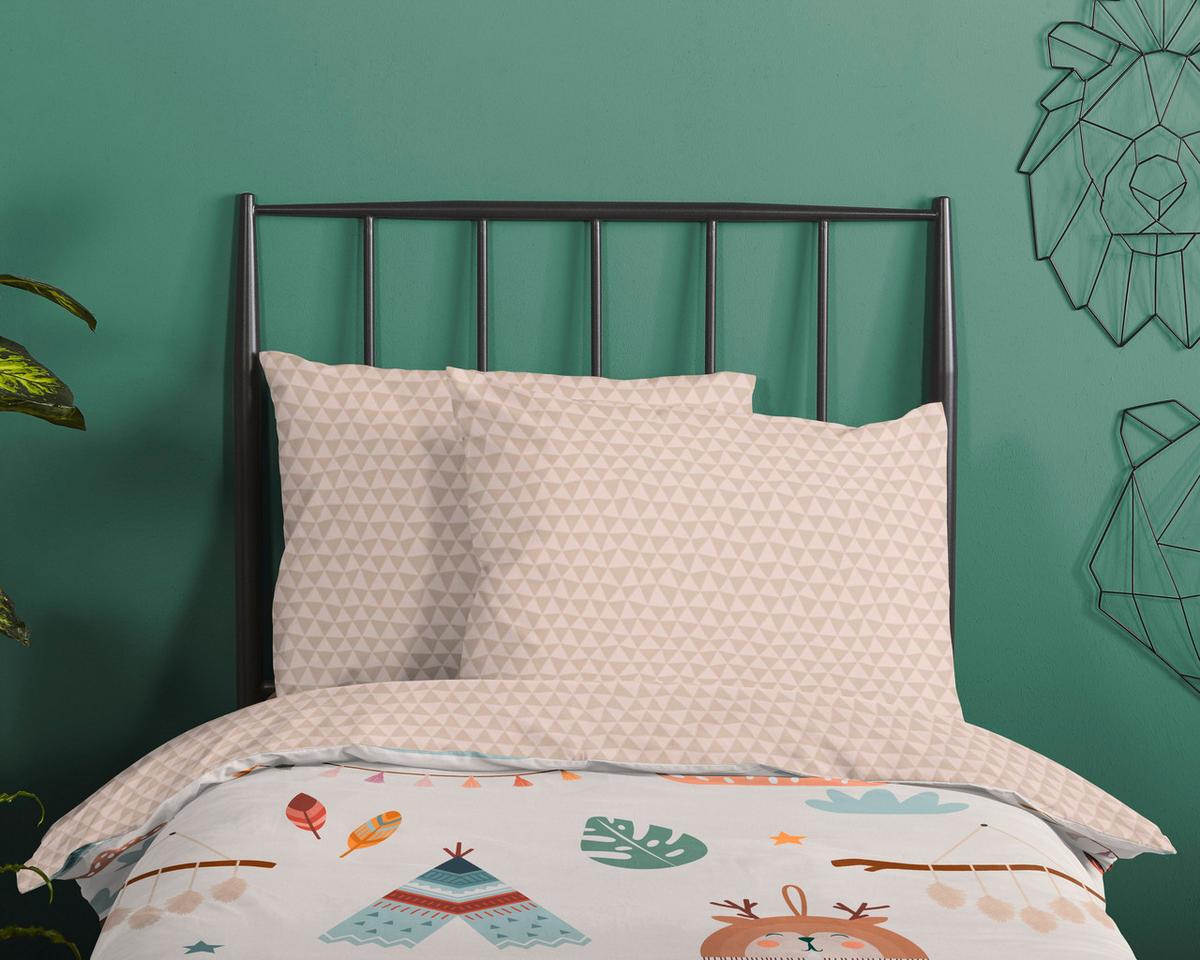 KINDERBETTWÄSCHE REMI - Sandfarben/Beige, Trend, Textil (140/200cm)