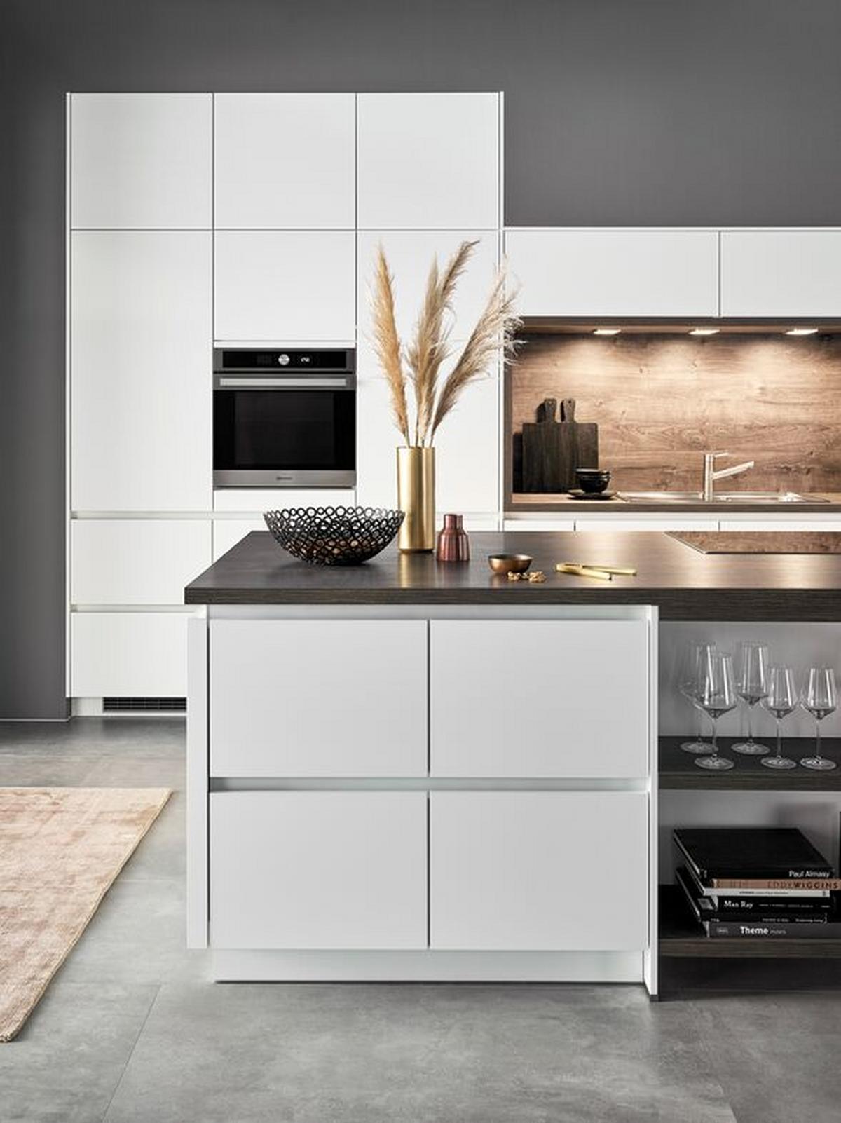 Einbauküche Ip3150 Frei Planbar Modernes Design - Eichefarben/Weiß, MODERN, Holzwerkstoff - Impuls