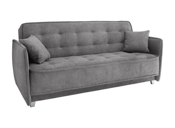 Schlafsofa Aron B: ca. 216 cm - Silberfarben/Grau, Trend, Holzwerkstoff/Textil (216/95/95cm) - Carryhome Schlafsofa Aron B: ca. 216 cm - Silberfarben/Grau, Trend, Holzwerkstoff/Textil (216/95/95cm) - Carryhome