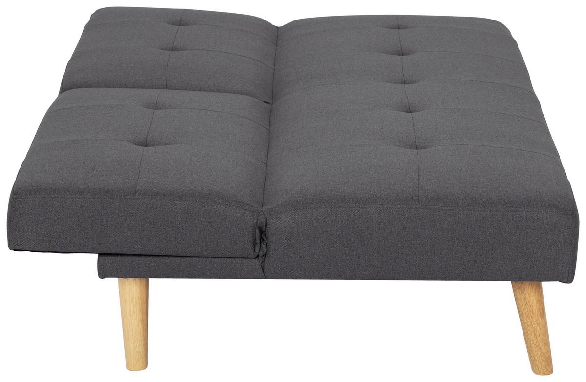 Schlafsofa Dunkelgrau Volos 178x88 cm - Dunkelgrau/Naturfarben, Basics, Textil (178/76/88cm) - MID.YOU