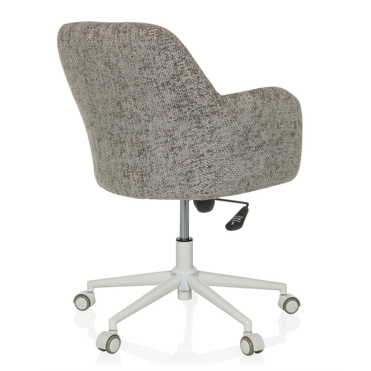 Drehstuhl Solao Home Grau B: 58 cm - Weiß/Grau, MODERN, Kunststoff/Textil (58/78/60cm) - MID.YOU