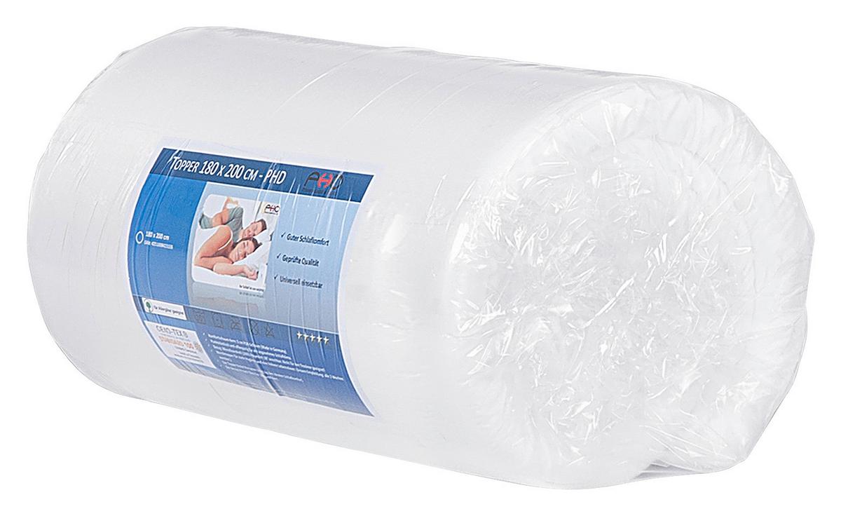 Topper Mali 180x200 - Weiß, MODERN, Textil (180/200cm)