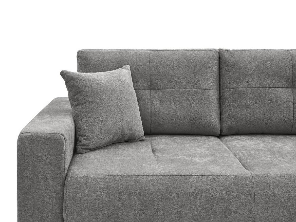 Rohová sedačka TEXAS, pravá, sivohnedý velúr - čierna/taupe, Konventionell, drevo/textil (259/203cm) - Based