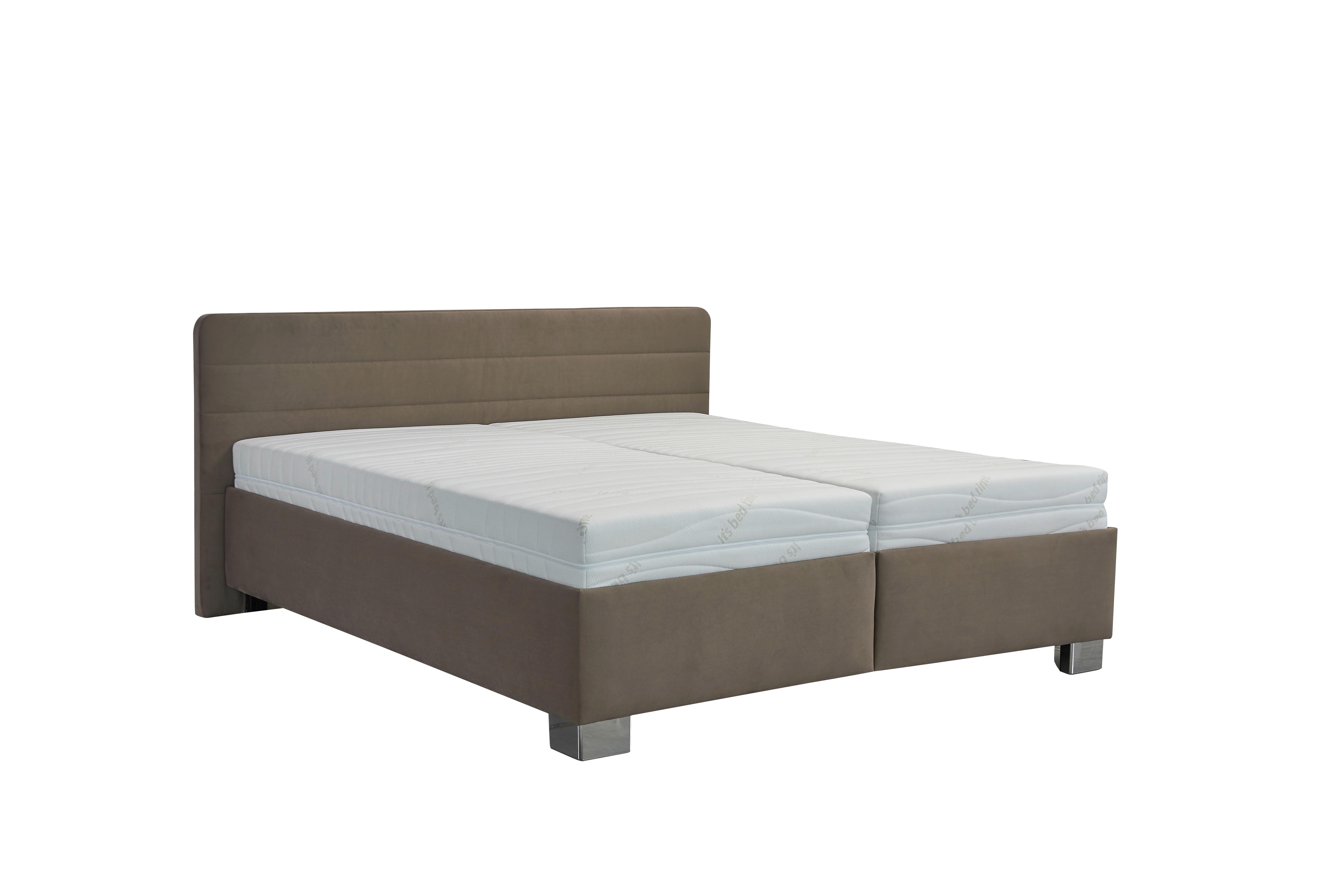 Čalouněná Postel Melissa 180 Hnědá - hnědá, Basics, kompozitní dřevo/textil (180/200cm)