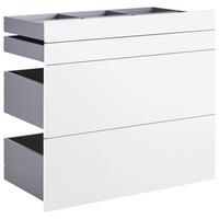 Schubladenset Unit Weiß B: 91 cm, Vollauszug - Weiß, MODERN, Holzwerkstoff (91/83/47cm) - Ondega