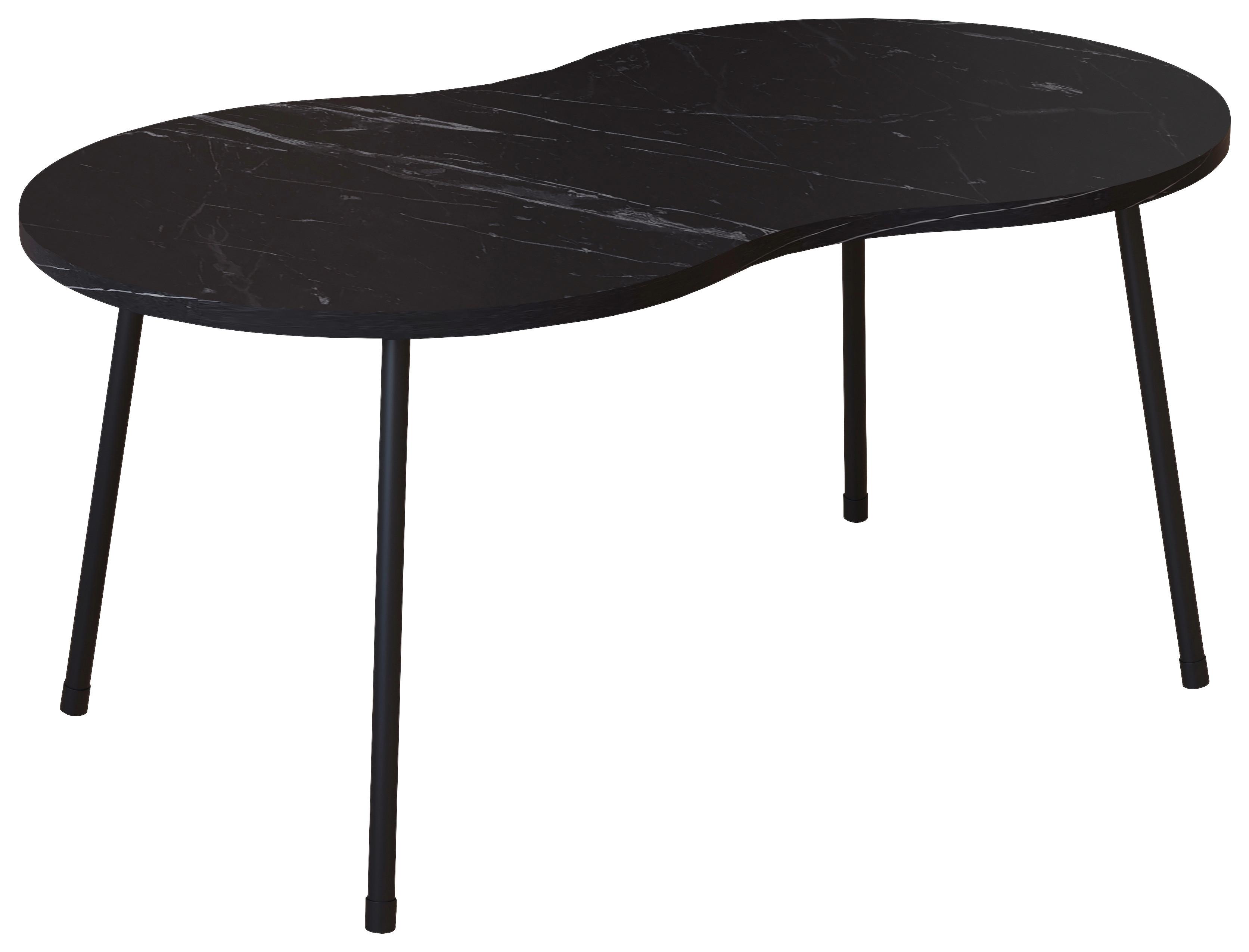 Couchtisch Mirola Schwarz L: 90 cm - Schwarz, Design, Holzwerkstoff (90/41/42cm) - MID.YOU