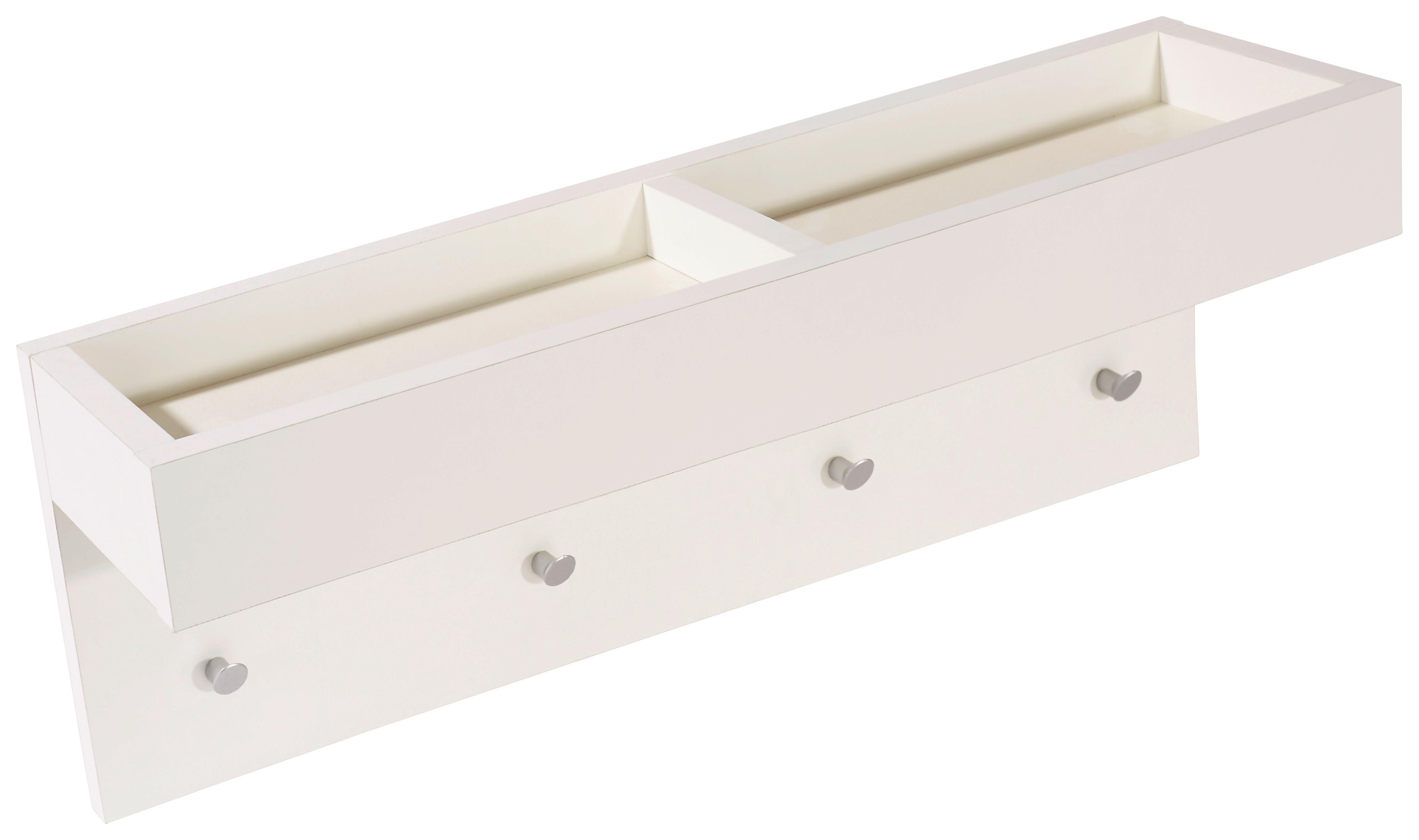 Hakenleiste Chris - Weiß, MODERN, Holzwerkstoff (60/20/15cm)