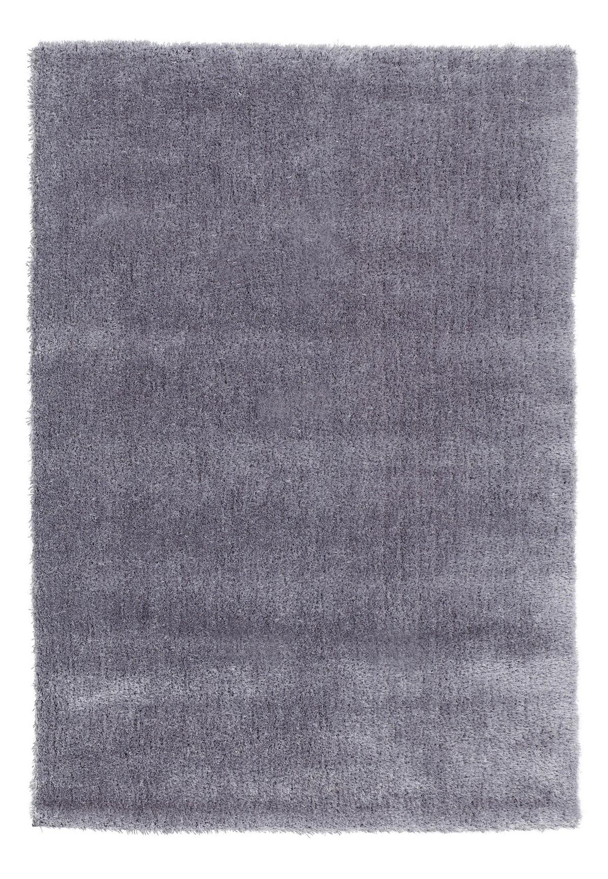 Hochflorteppich Shaggy Silberfarben 70x140 Cm - Silberfarben, Basics, Textil (70/140cm)