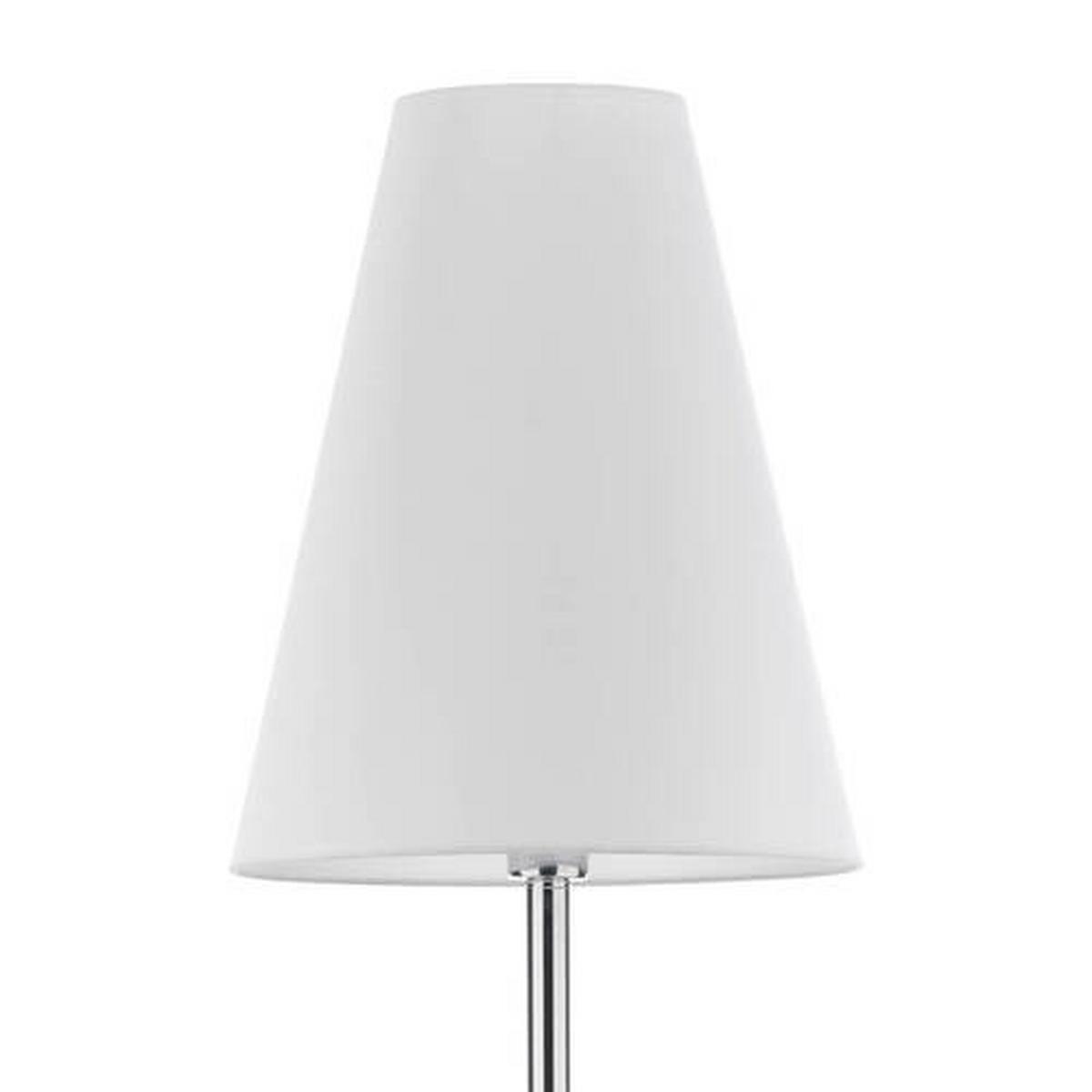 Stehleuchte 4917/ptb - Chromfarben/Weiß, KONVENTIONELL, Textil/Metall (35/180cm)