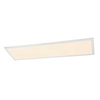 LED-Deckenleuchte Rosi L: 80 cm mit Fernbedienung - Opal/Weiß, Basics, Kunststoff/Metall (80/20/5,3cm) - Globo
