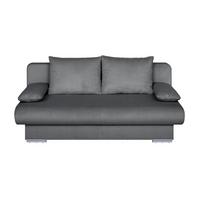 Rozkladacia pohovka BORA, tmavosivý menčester - čierna/chrómová, Design, kompozitné drevo/textil (193/86/85cm) - P & B