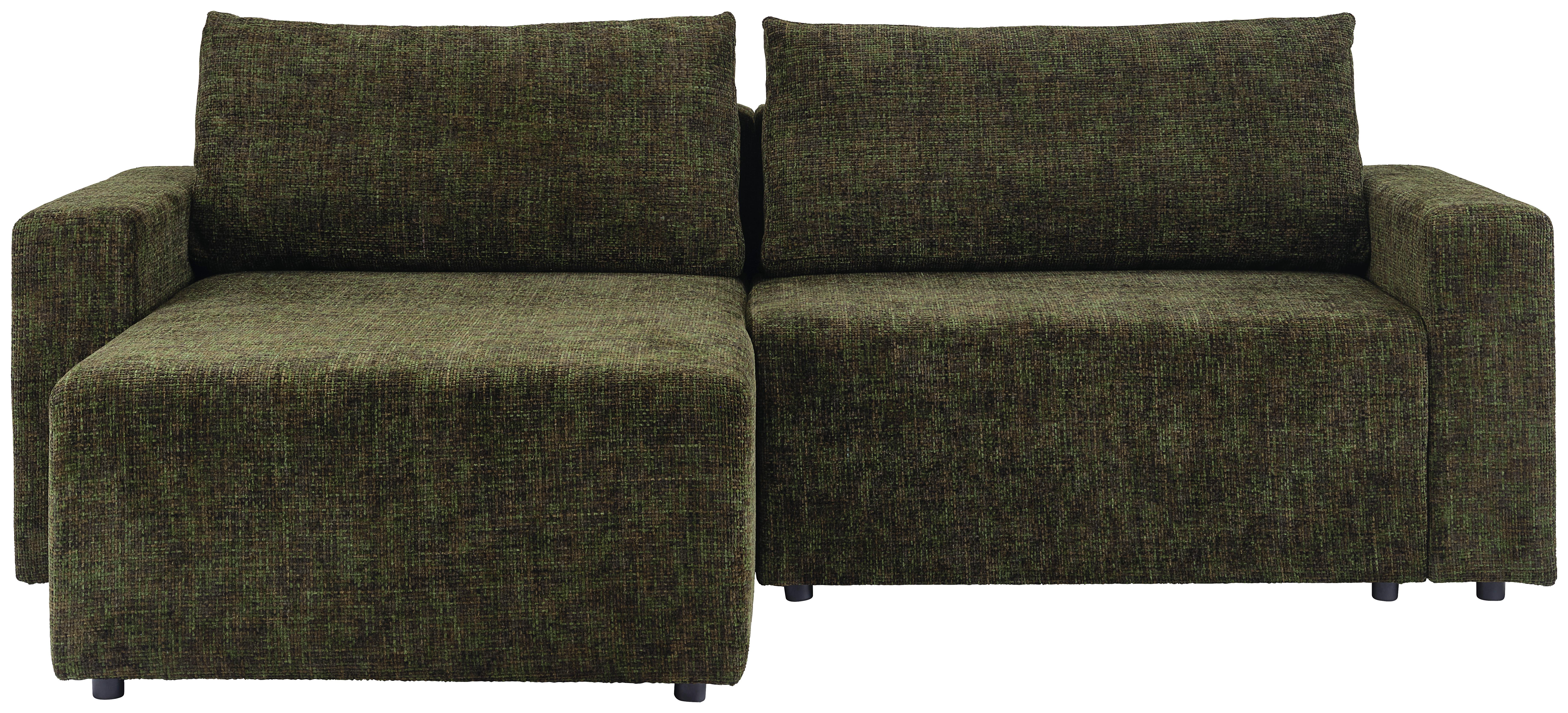 Ecksofa Dallas - Waldgrün/Dunkelgrün, MODERN, Holz/Kunststoff (173/258cm)
