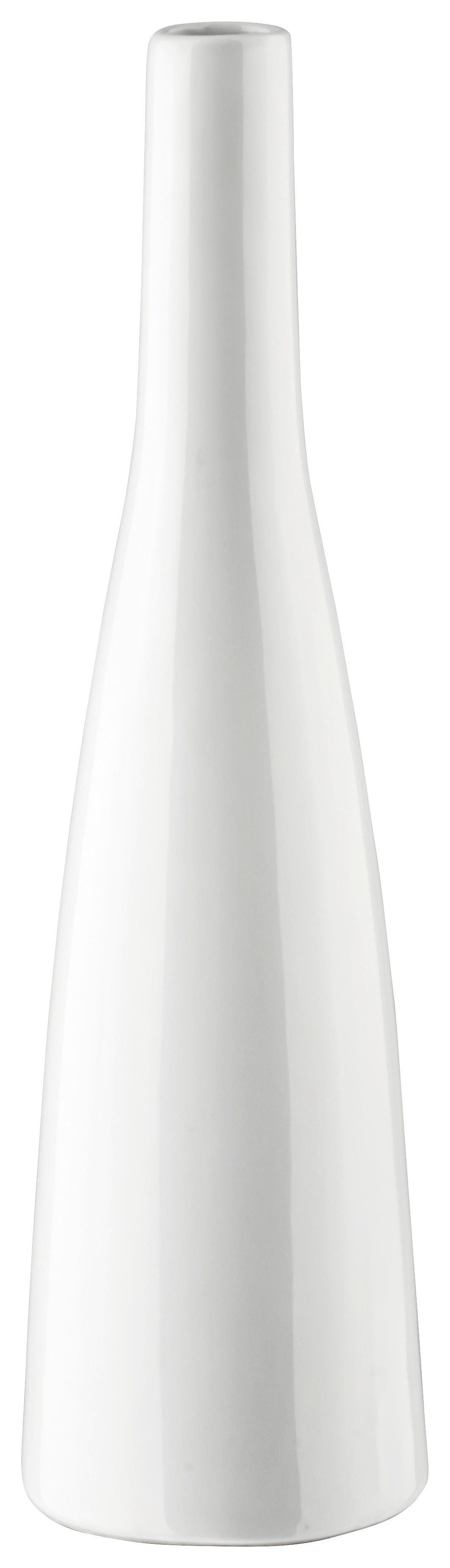 Váza Plancio - biela, Moderný, keramika (8,5/33cm) - Modern Living