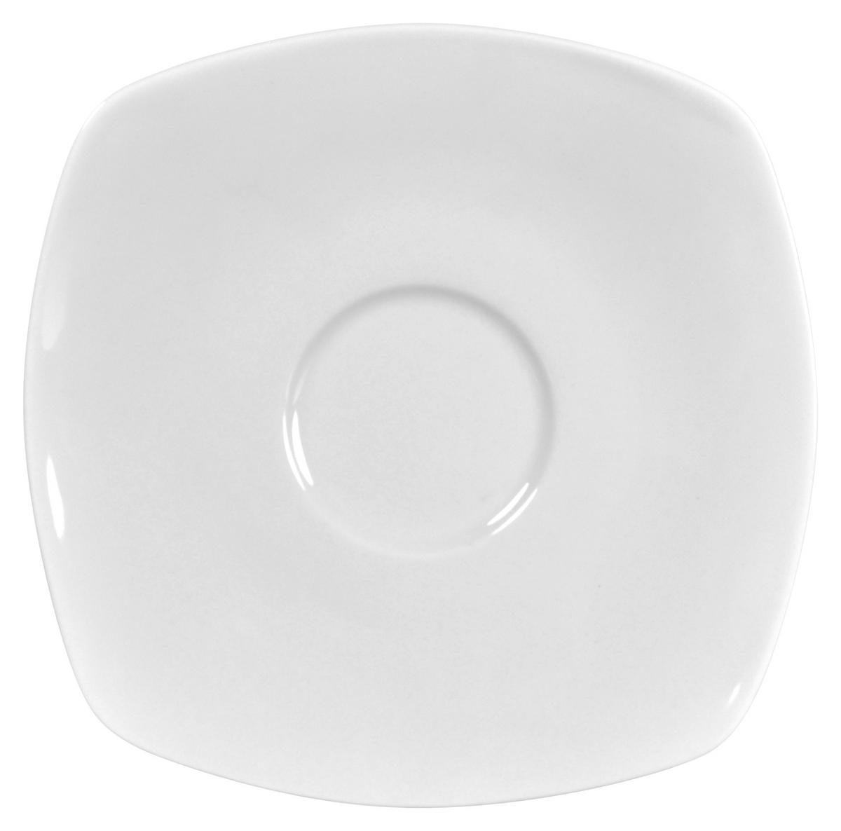 Untertasse Weiß Maya D: Ca. 14 Cm - Weiß, MODERN, Keramik (14/14cm) - Luca Bessoni