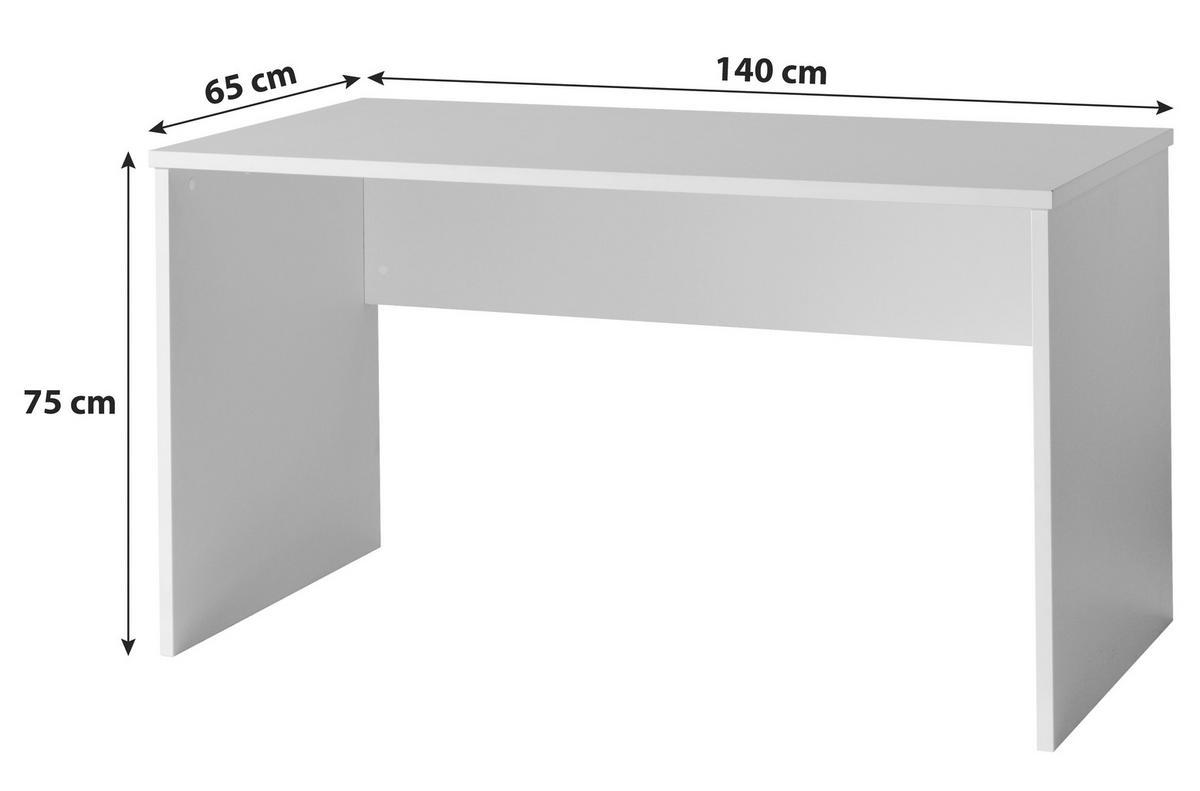 Jugendschreibtisch B: 140 Cm H: 75 Cm London, Anthrazit - Anthrazit, MODERN, Holzwerkstoff (140/65/75cm) - MID.YOU