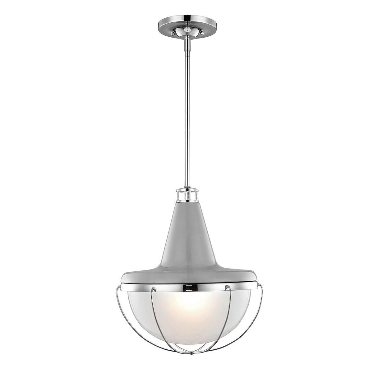 Hängeleuchte Fe-Livingston-P-M - Nickelfarben, Design, Metall (35.2/43.8cm) - Elstead Lighting