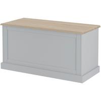 Truhe Grau Eiche Dekor B: 80 Cm - Eichefarben/Grau, Design, Holzwerkstoff (80/45/40cm) - MID.YOU