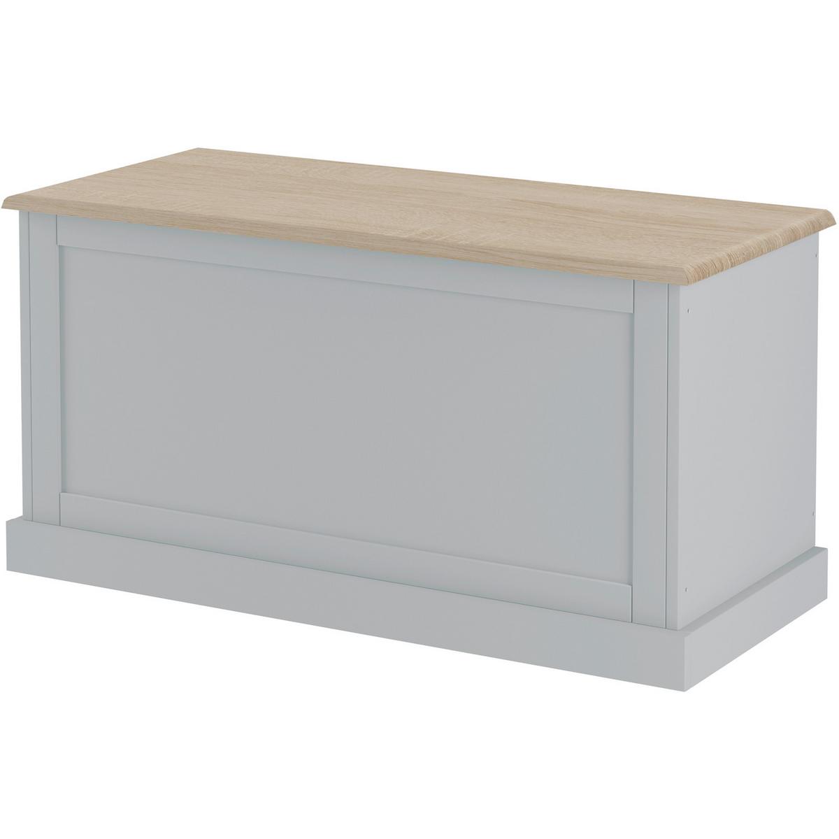 Truhe Grau Eiche Dekor B: 80 Cm - Eichefarben/Grau, Design, Holzwerkstoff (80/45/40cm) - MID.YOU