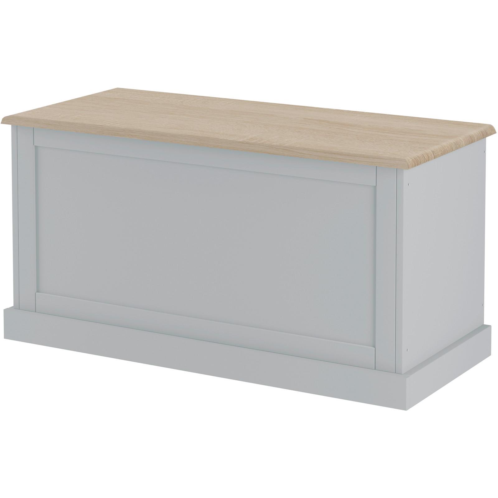 Truhe Grau Eiche Dekor B: 80 Cm