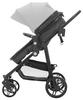 Kinderwagen Balu Premium 3in1 mit Babyschale + Sonnenschutz - Anthrazit/Schwarz, MODERN, Kunststoff/Metall (103/58/104cm) - Fillikid