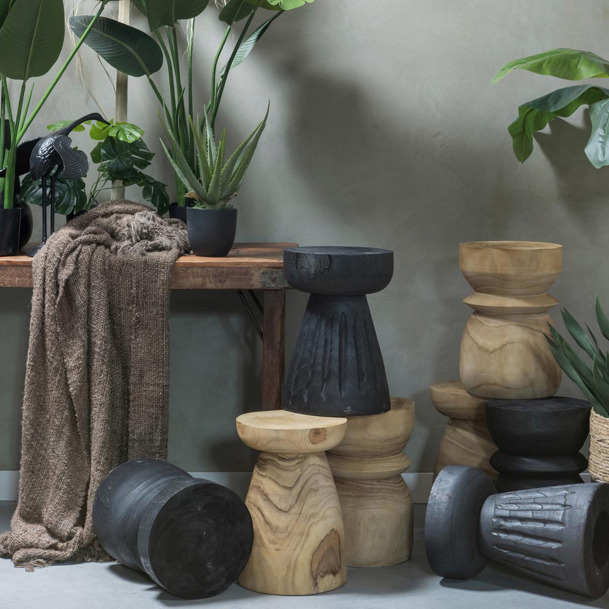 Beistelltisch Bink Naturfarben B: 28 cm - Naturfarben, Design, Holz (28/28/40cm) - Livetastic