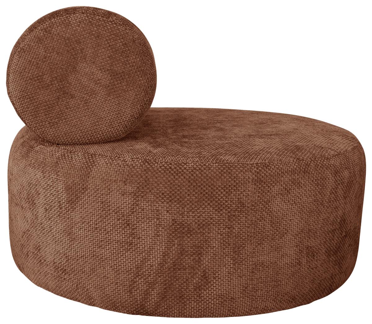 Relaxsessel Moss Terracotta B: 88 Cm - Terracotta/Schwarz, Basics, Textil (88/70/88cm) - Livetastic