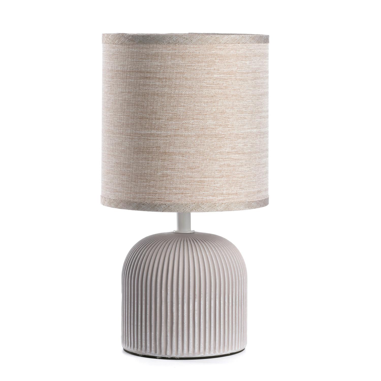 Tischleuchte Creme D: 15 Cm 6w - Creme, Design, Keramik/Textil (15/28cm)