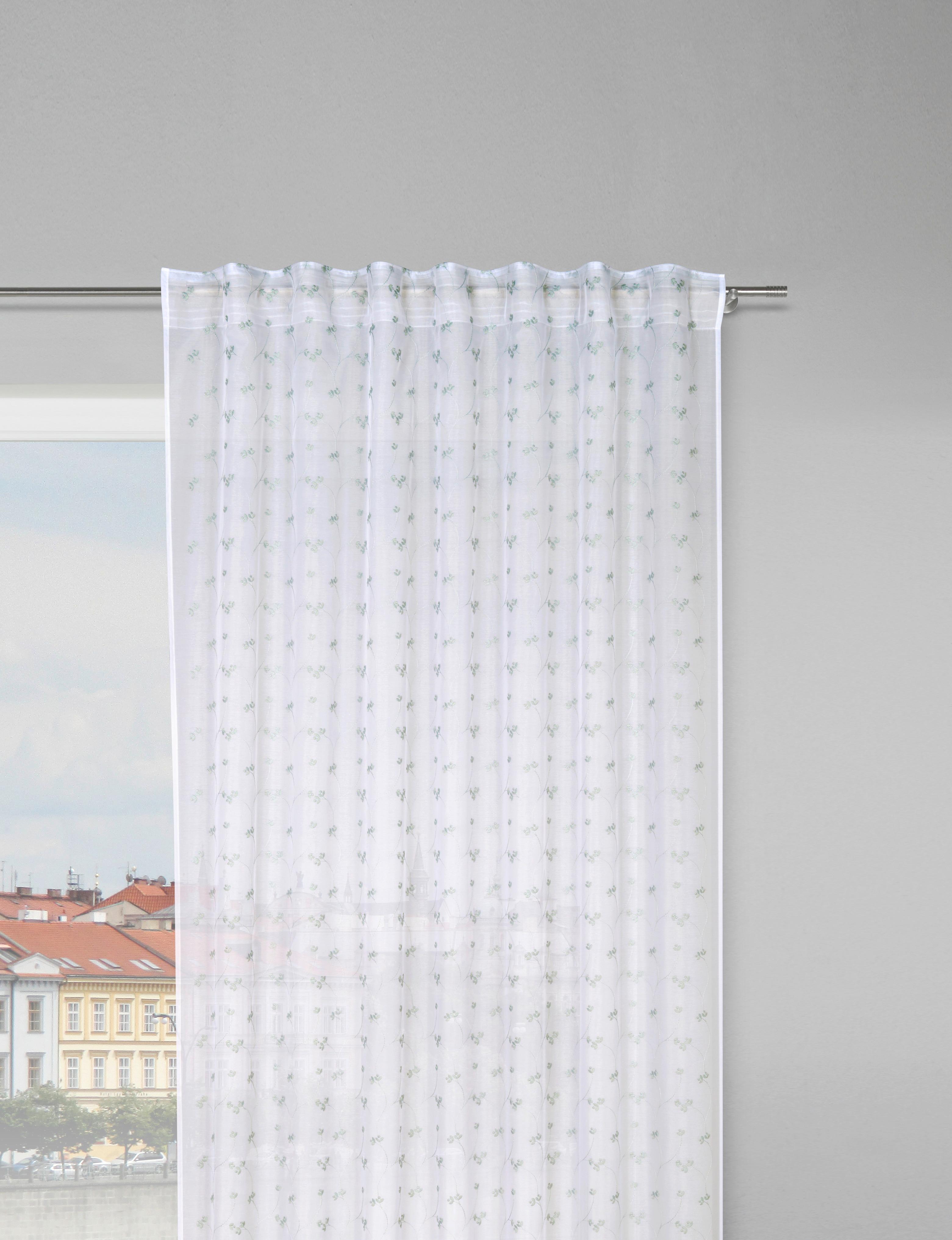 Hotový záves Stella, 140/245cm, zelená - zelená, Romantik / Landhaus, textil (140/245cm) - Mömax