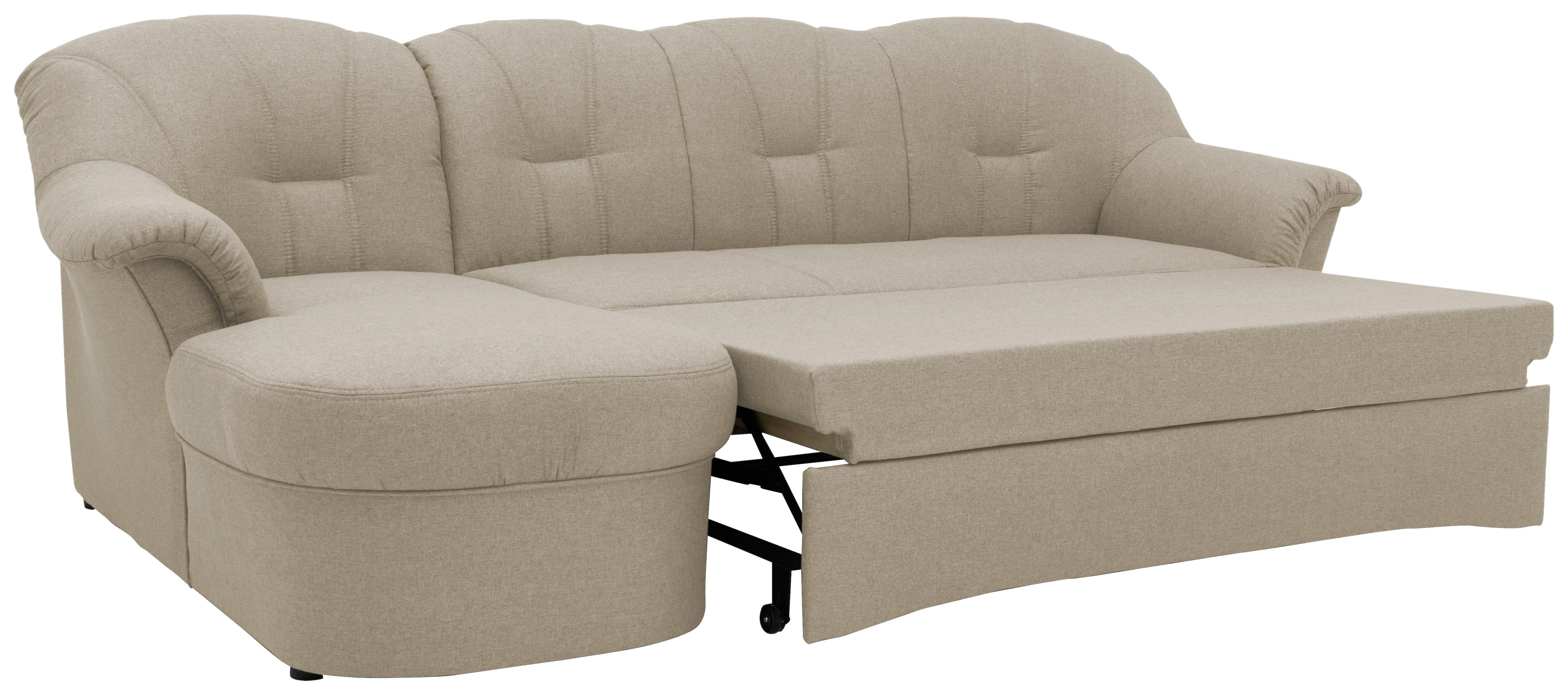 Ecksofa Mit Schlaffunktion Papenburg Schlammfarben - Schlammfarben/Schwarz, KONVENTIONELL, Textil (142/233cm) - MID.YOU