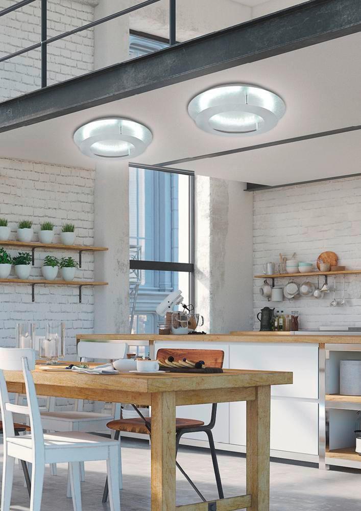 LED-Deckenleuchte 98-66176 Merle - Silberfarben, Design, Metall (40/8cm)