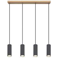 Hängeleuchte 57911-4hg H: 120 cm 4-Flammig - Graphitfarben, Design, Metall (65/6/120cm) - Globo