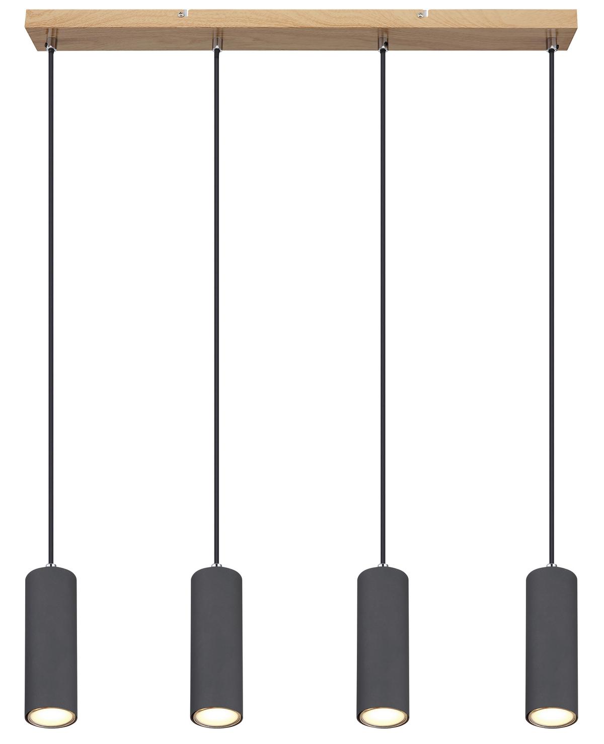 Hängeleuchte 57911-4hg H: 120 cm 4-Flammig - Graphitfarben, Design, Metall (65/6/120cm) - Globo