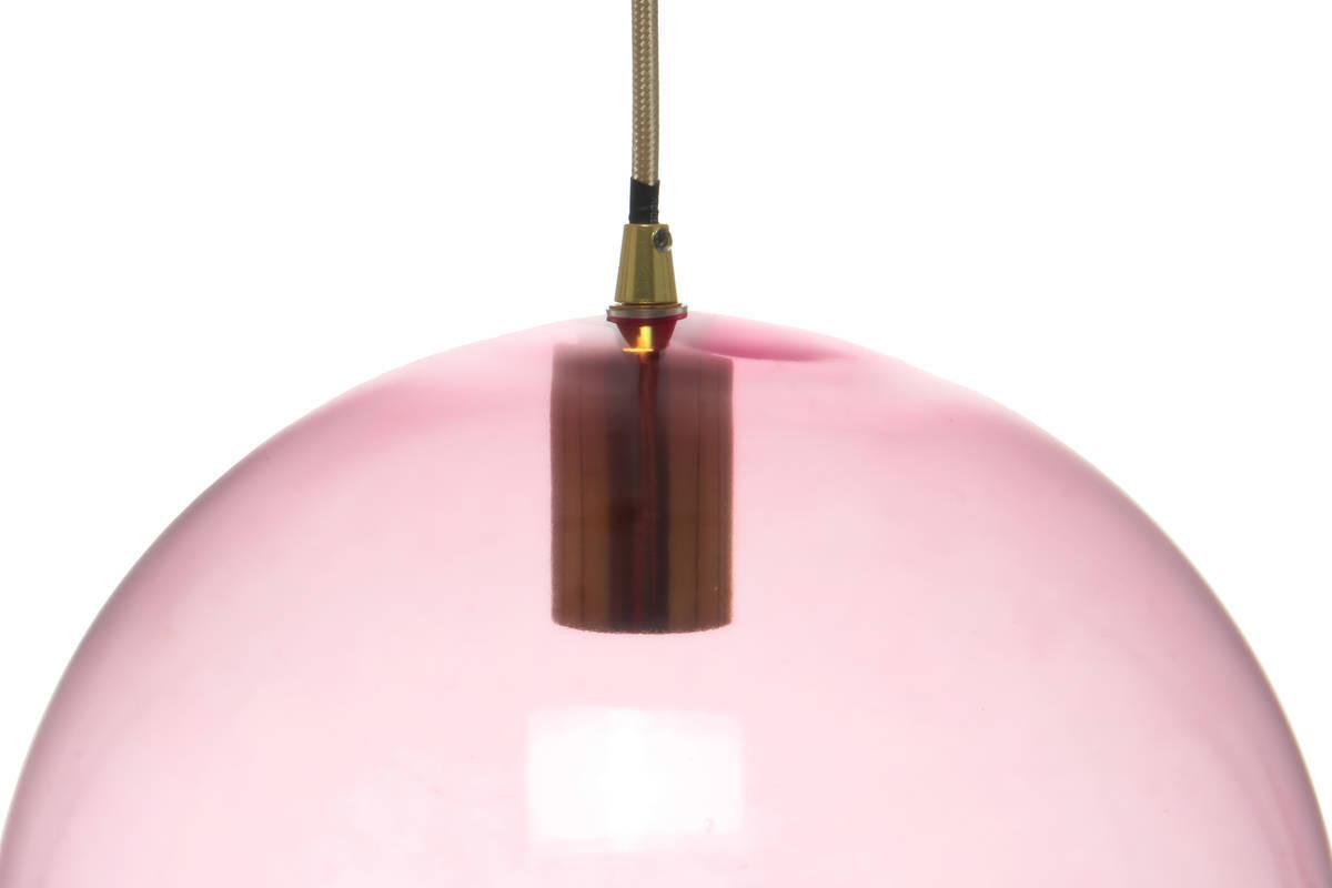 Hängeleuchte Heike H: 36 Cm 1-Flammig - Goldfarben/Rosa, Trend, Glas (30/36/30cm) - Kayoom