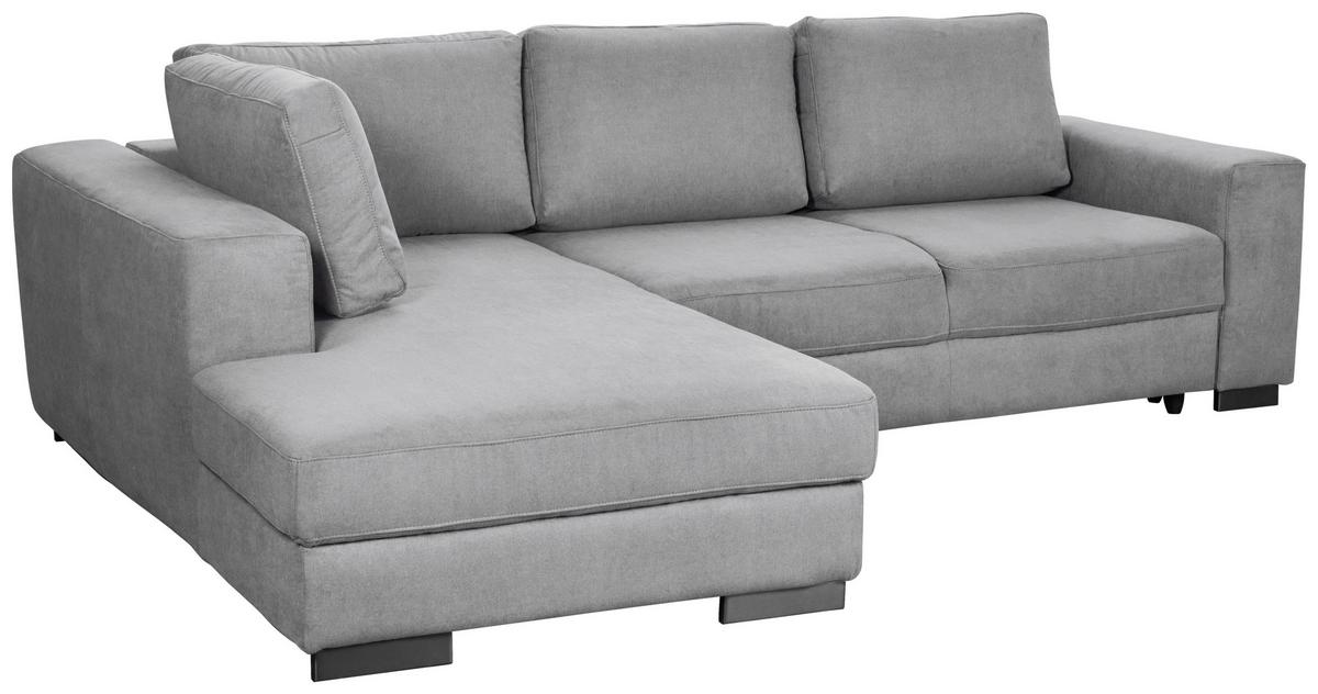 Ecksofa mit Schlaffunktion Olifant, Webstoff - Hellgrau, MODERN, Holz (203/68/283cm) - Ondega