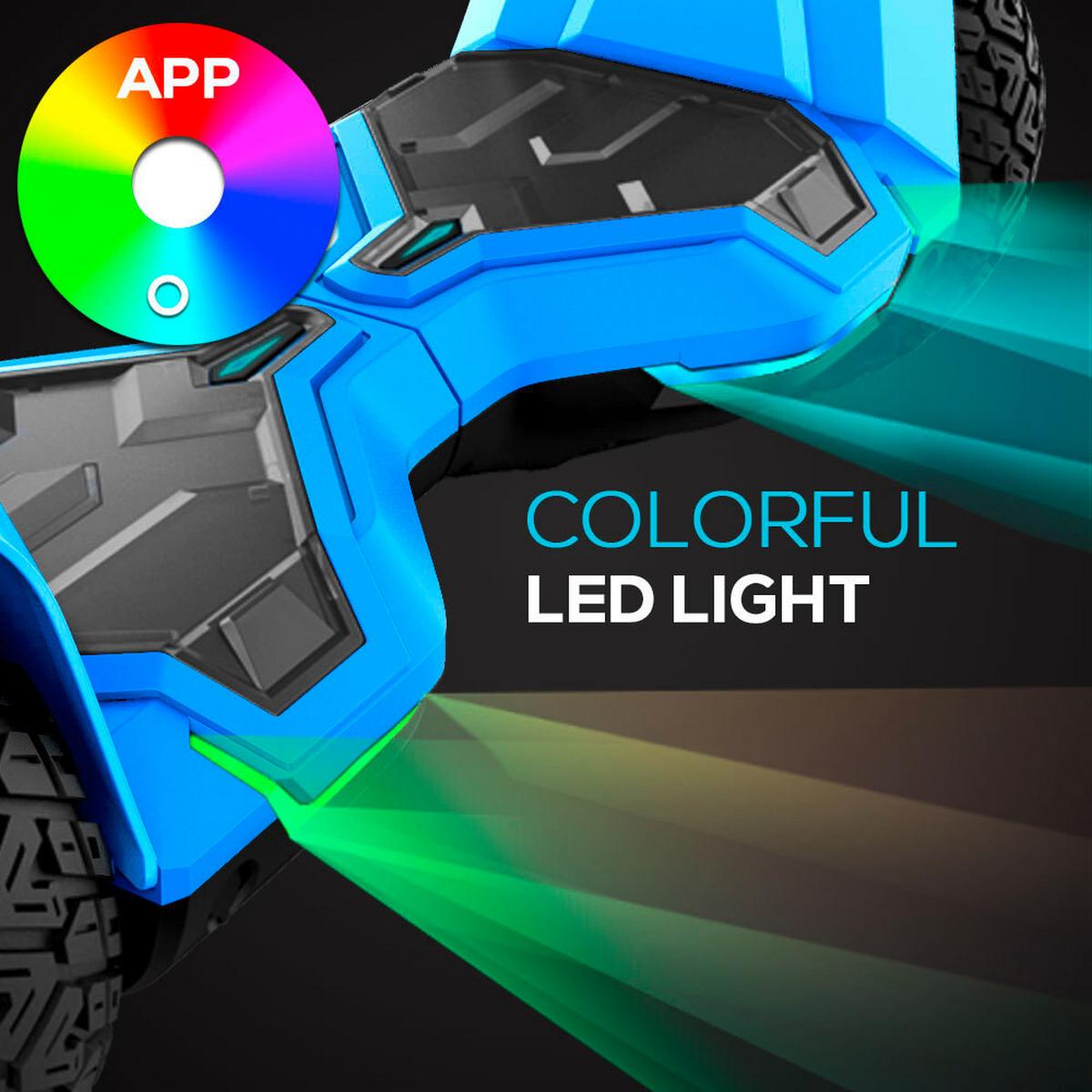 Self-Balancing Scooter Warrior Offroad L: 63 cm, LED-Lichter - Schwarz, Basics, Kunststoff/Metall (63/23,5/23,5cm)