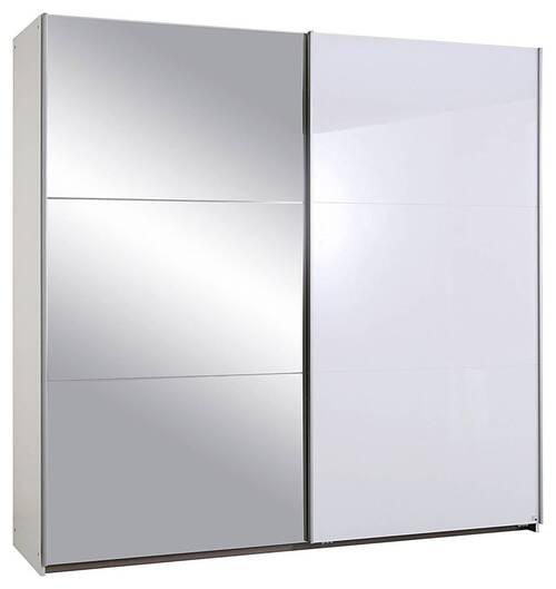 Schwebetürenschrank 218cm Halle, Weiß - Weiß Hochglanz/Weiß, KONVENTIONELL, Holzwerkstoff (218/210/59cm) - Rauch Möbel