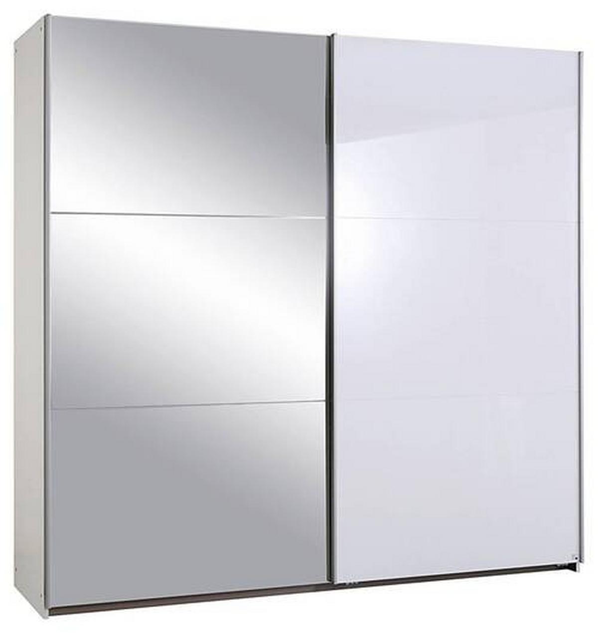 Schwebetürenschrank 218cm Halle, Weiß - Weiß Hochglanz/Weiß, KONVENTIONELL, Holzwerkstoff (218/210/59cm) - Rauch Möbel