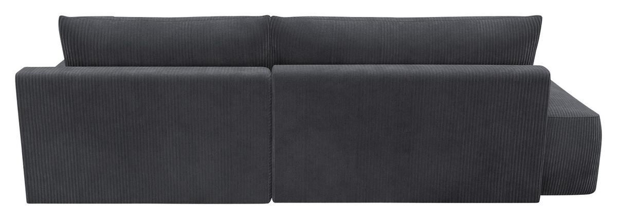 Eckschlafsofa Prag, Anthrazit S: 253x167 cm - Anthrazit/Schwarz, MODERN, Textil (253/167cm) - Trendmanufaktur