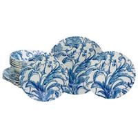 JÍDELNÍ SOUPRAVA VENECIA BLAU - bílá/modrá, Basics, keramika - Creatable
