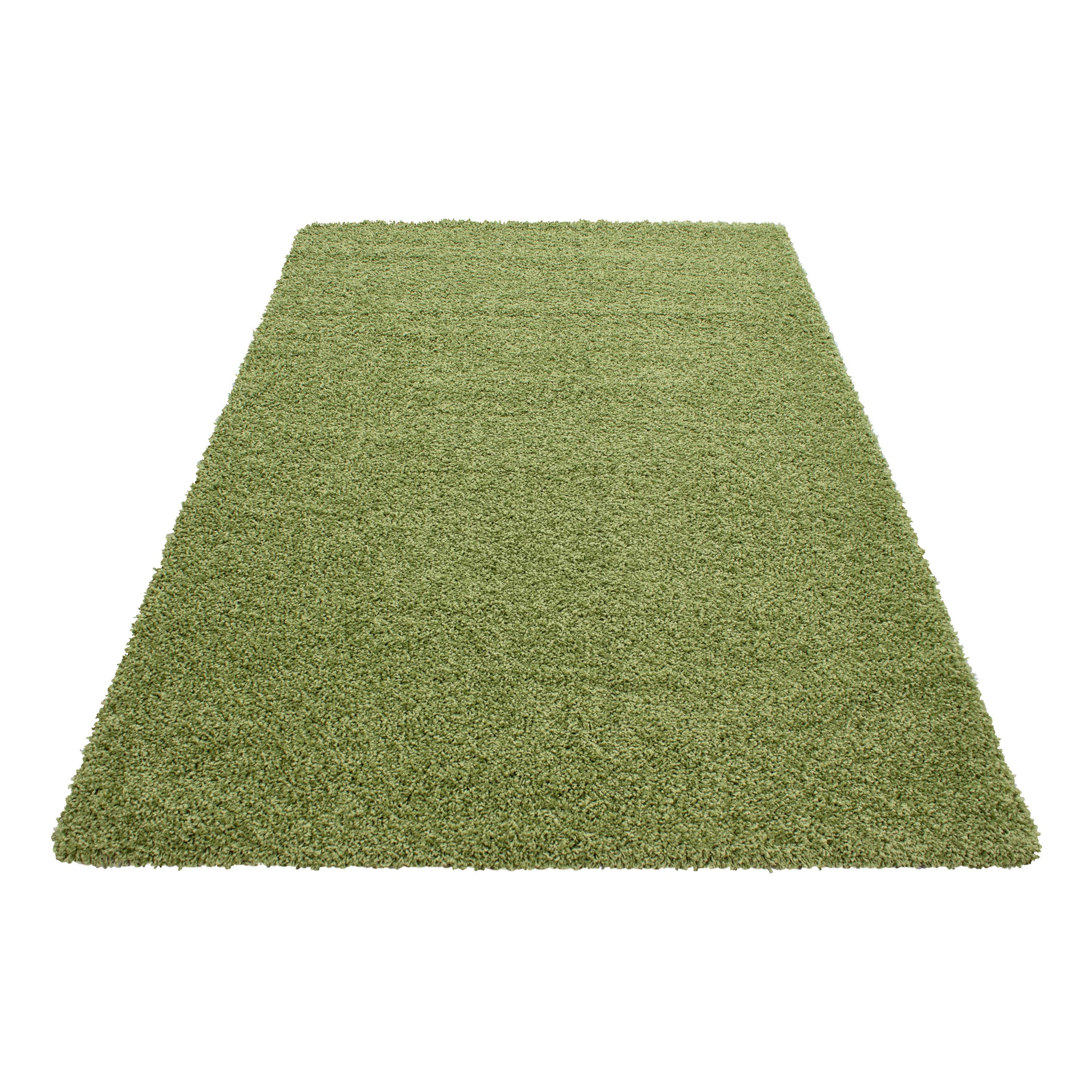 Hochflor Teppich Grün Dream 120x170 cm - Grün, Basics, Textil (120/170cm) - Novel