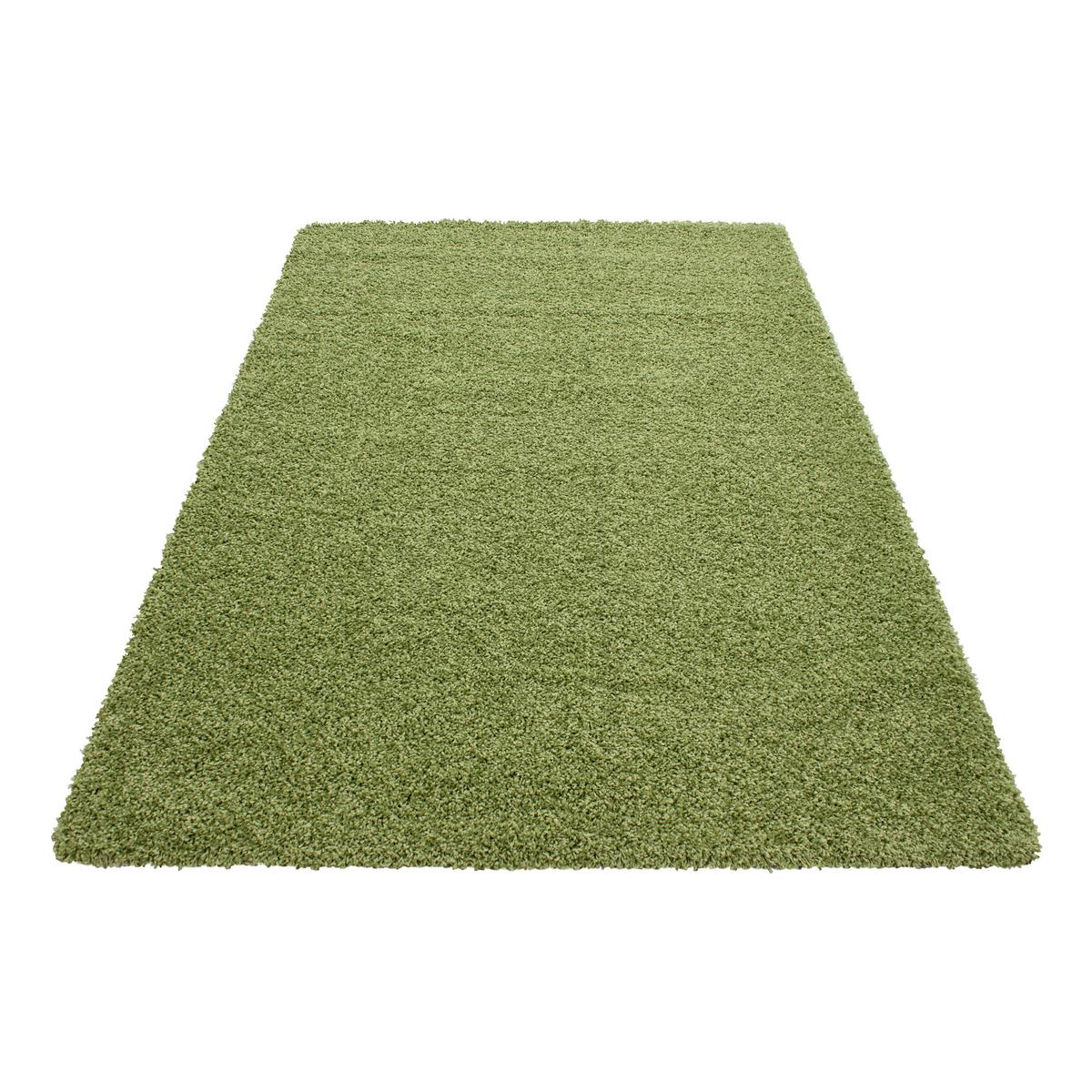 Hochflor Teppich Grün Life 100x200 cm - Grün, KONVENTIONELL, Textil (100/200cm) - Novel