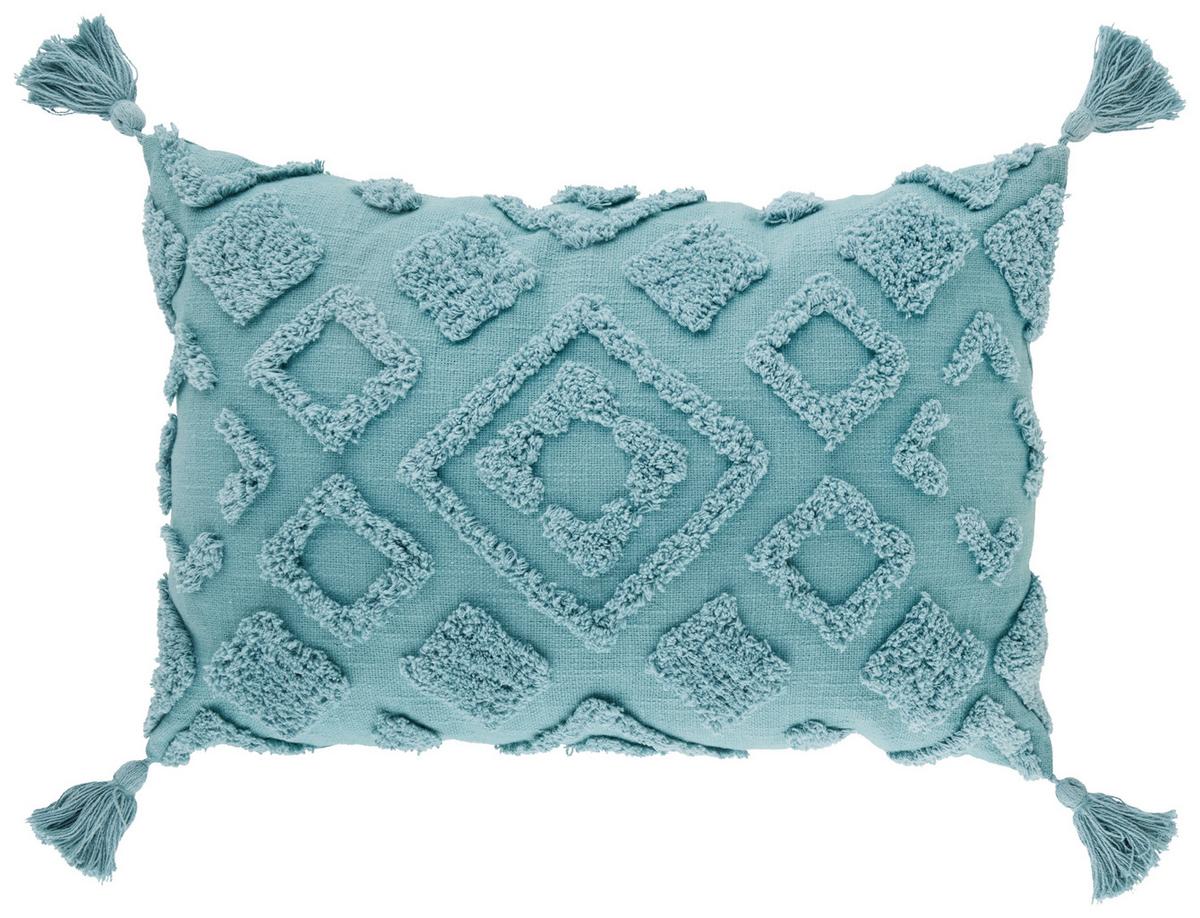 DEKORAČNÍ POLŠTÁŘ Ibiza, 40/60cm, modrá - modrá, Moderní, textil (40/60cm) - Premium Living