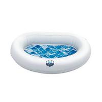 Fußsprudelbad Aufblasbar Weiß/blau - Weiß, Basics, Kunststoff (87/68/14cm)