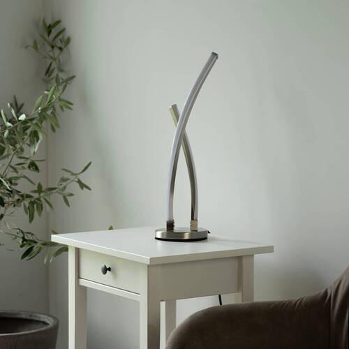 LED-Tischlampe Lolasmart-Swing dimmbar Silber Farbwechsler - Design, Kunststoff/Metall (13/48,5cm)