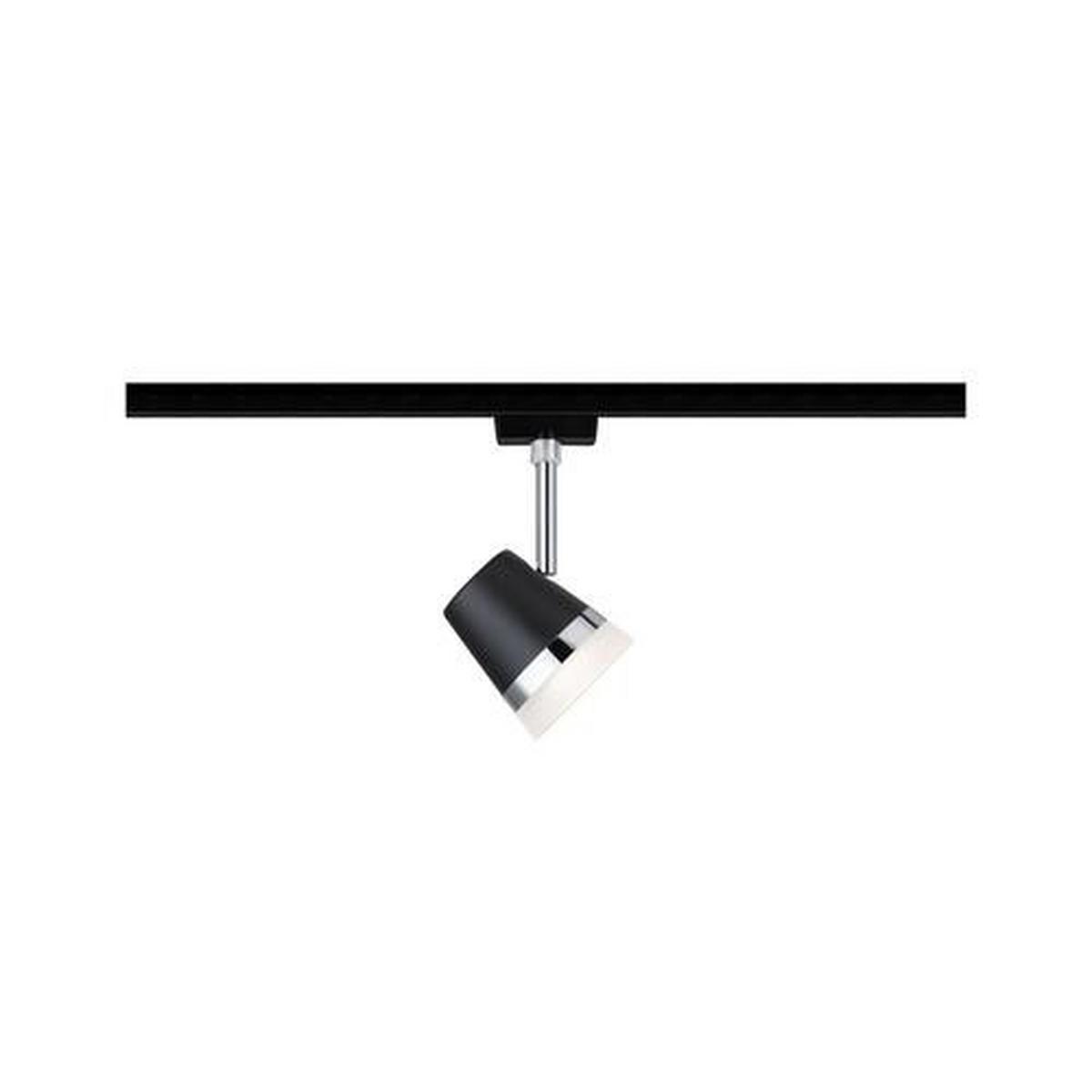LED-Deckenleuchte Urail Spot Cone für Schienensystem - Chromfarben/Schwarz, Design, Kunststoff/Metall (18,0cm) - Paulmann
